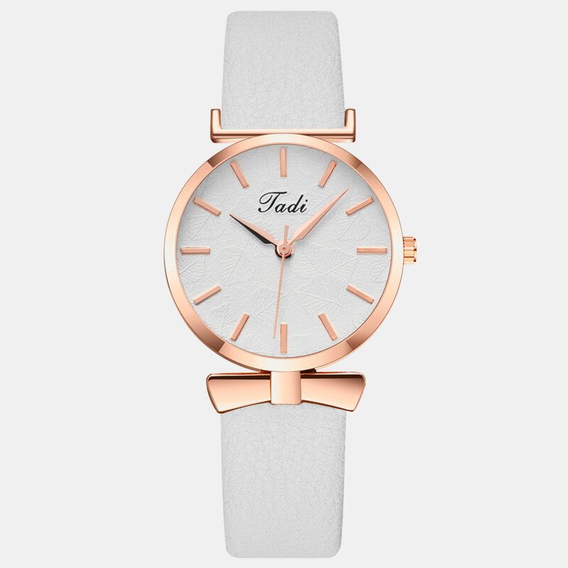 Mote Uformell Elegante Kvinner Klokker Lær Band Urskive Rose Gull Håndledd Legering Veske Quartz Watch