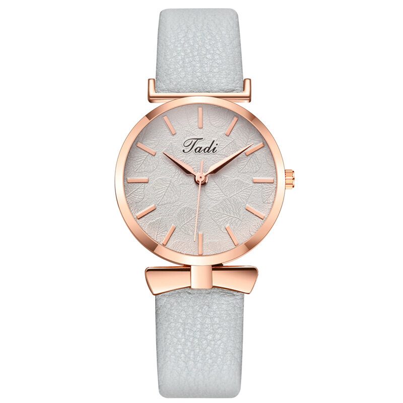 Mote Uformell Elegante Kvinner Klokker Lær Band Urskive Rose Gull Håndledd Legering Veske Quartz Watch