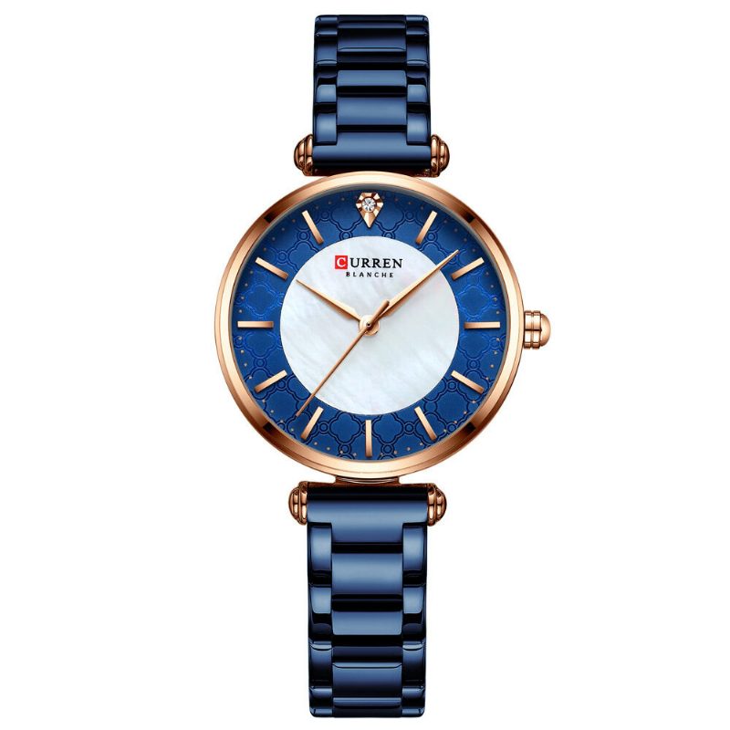 Vanntett Casual Style Dame Armbåndsur Rustfritt Stål Band Quartz Klokker