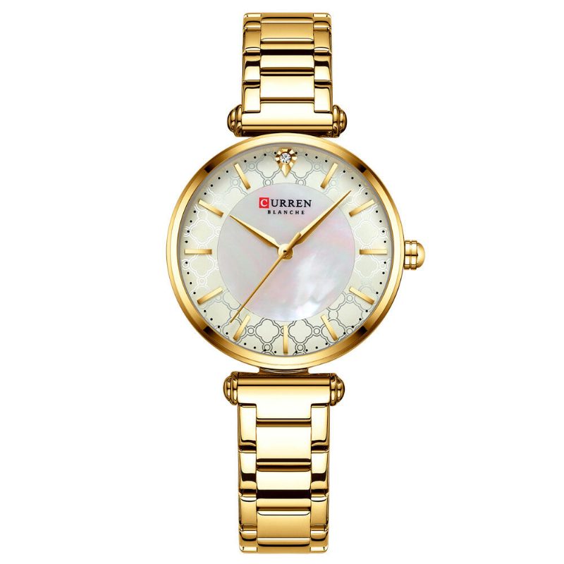 Vanntett Casual Style Dame Armbåndsur Rustfritt Stål Band Quartz Klokker