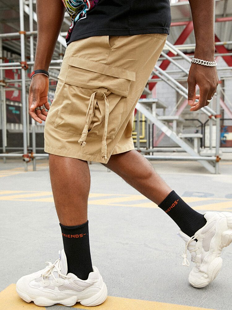 Casual 100% Bomullslommer For Menn Cargo Shorts