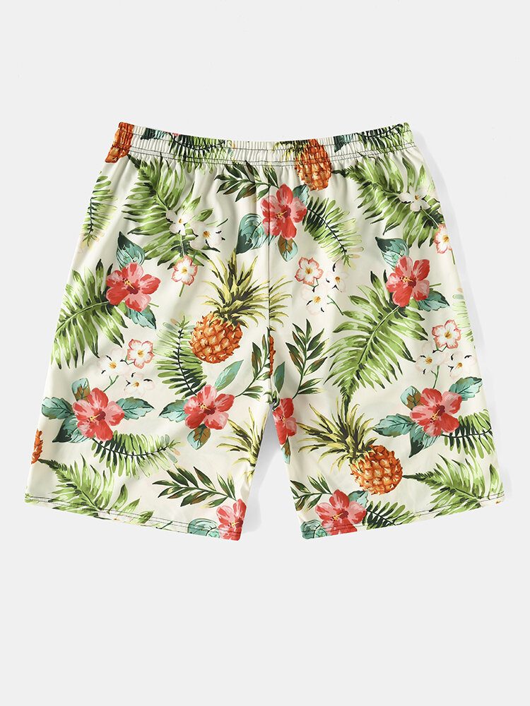 Herre All Over Pineapple Blomstertrykk Holiday Snøring Kort