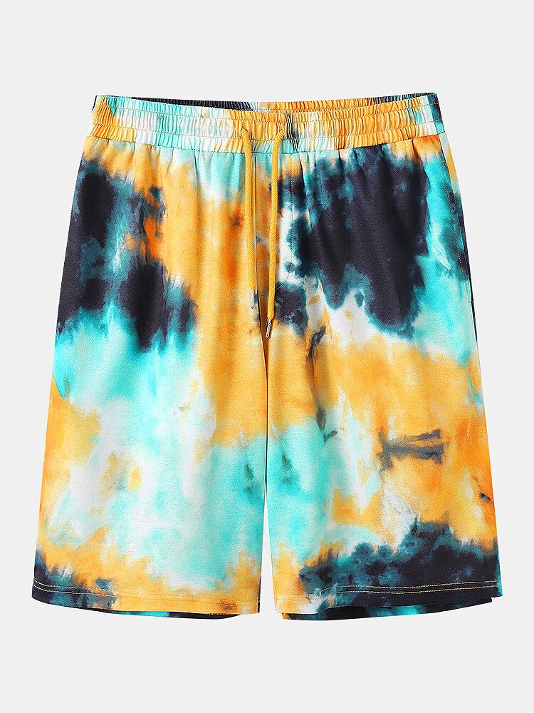 Herre Casual Snøring Elastisk Midje Fargerike Shorts