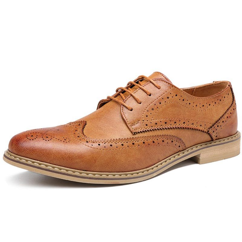 Brogue Carved Casual Soft Business Leather Oxfords