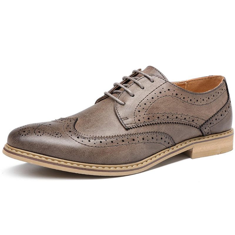 Brogue Carved Casual Soft Business Leather Oxfords