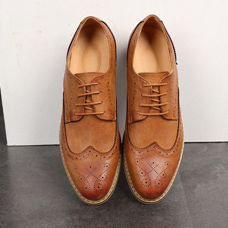 Brogue Carved Casual Soft Business Leather Oxfords