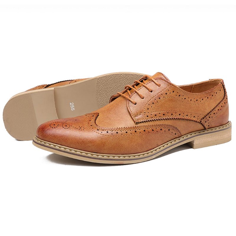 Brogue Carved Casual Soft Business Leather Oxfords