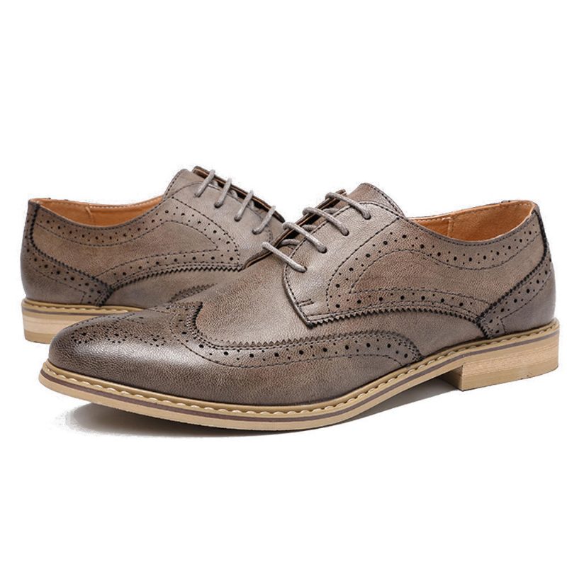 Brogue Carved Casual Soft Business Leather Oxfords