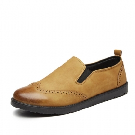 Business Casual Loafers For Menn Chelsea Slip On Work Dress Sko Med Håndsøm