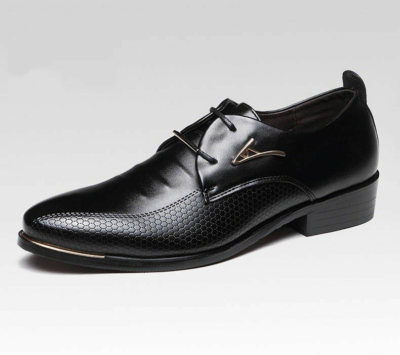 Business-kjole For Menn Formell Oxfords-skinn Loafers Flate Snøre Fritidssko