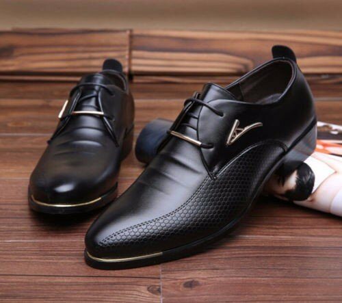 Business-kjole For Menn Formell Oxfords-skinn Loafers Flate Snøre Fritidssko