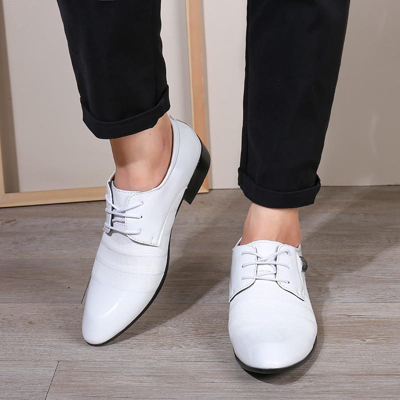 Herre Soft Leather Business Dress Shoe Casual Oxfords