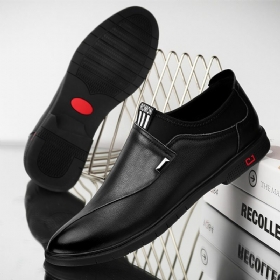 Herrebukse Skinn Ren Farge Søm Slip-on Business Formelle Loafers Sko