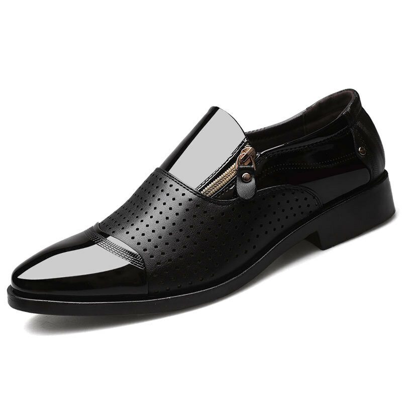 Herreskinn Hult Ut Pustende Myk Såle Slip On Casual Oxford Business Sko