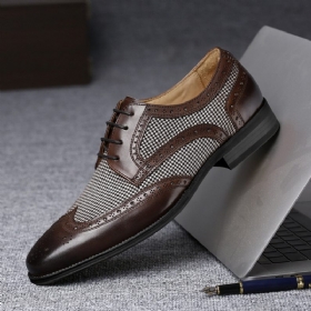 Menn Brogue Splicing Business Formelle Snøre Oxfords Sko