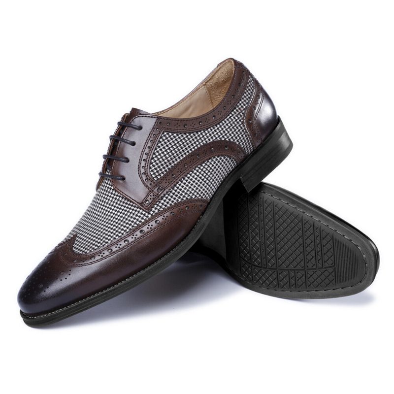 Menn Brogue Splicing Business Formelle Snøre Oxfords Sko