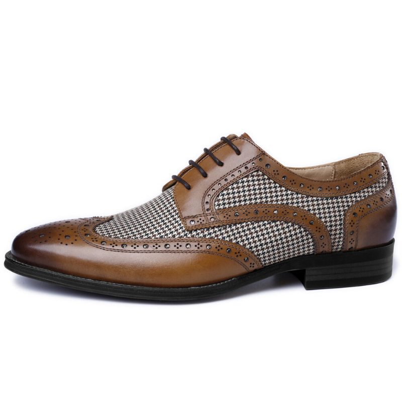 Menn Brogue Splicing Business Formelle Snøre Oxfords Sko