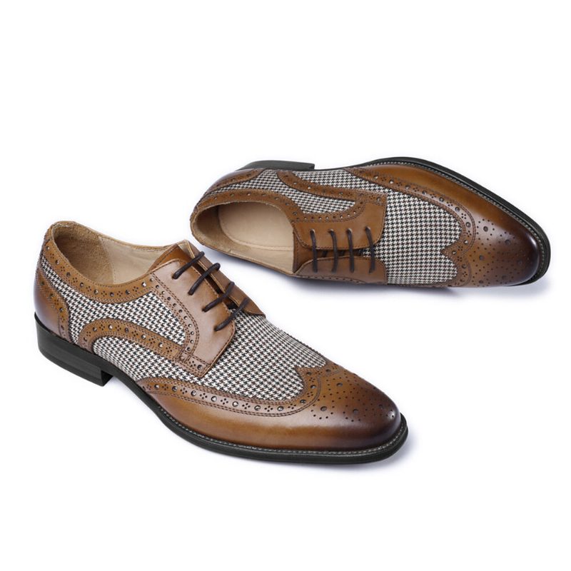 Menn Brogue Splicing Business Formelle Snøre Oxfords Sko