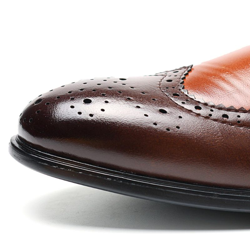 Menn Brogue Utskåret Casual Business Office Lær Oxfords