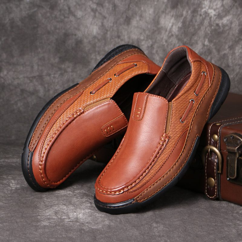 Menn Casual Business Daily Soft Walking Leather Oxfords