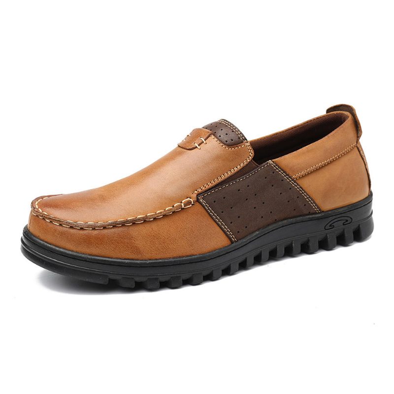 Menn Comfy Moccasin Toe Skinnskjøting Myke Fritidssko