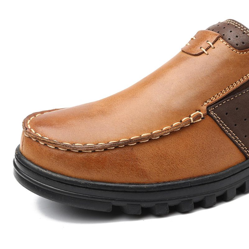 Menn Comfy Moccasin Toe Skinnskjøting Myke Fritidssko