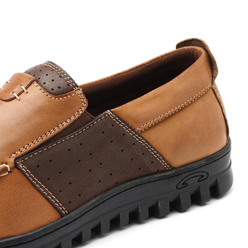 Menn Comfy Moccasin Toe Skinnskjøting Myke Fritidssko