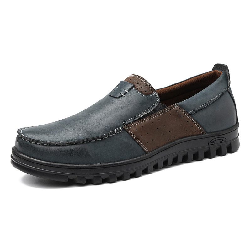 Menn Comfy Moccasin Toe Skinnskjøting Myke Fritidssko