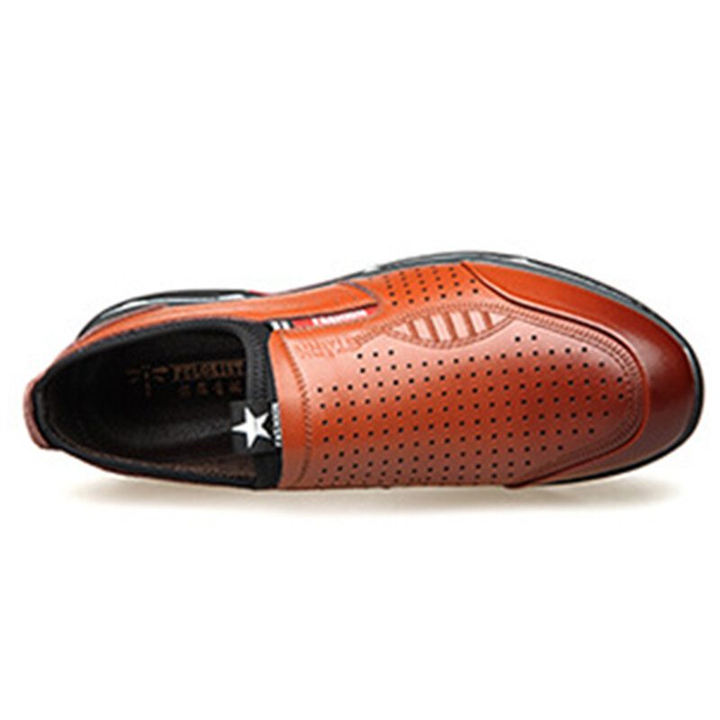 Menn Ekte Skinn Pustende Hule Casual Business Loafers