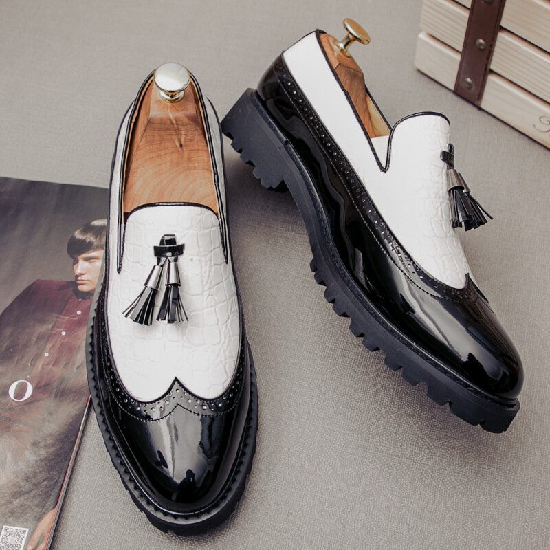 Menn Ekte Skinn Spicing Brogue Business Formelle Oxfords