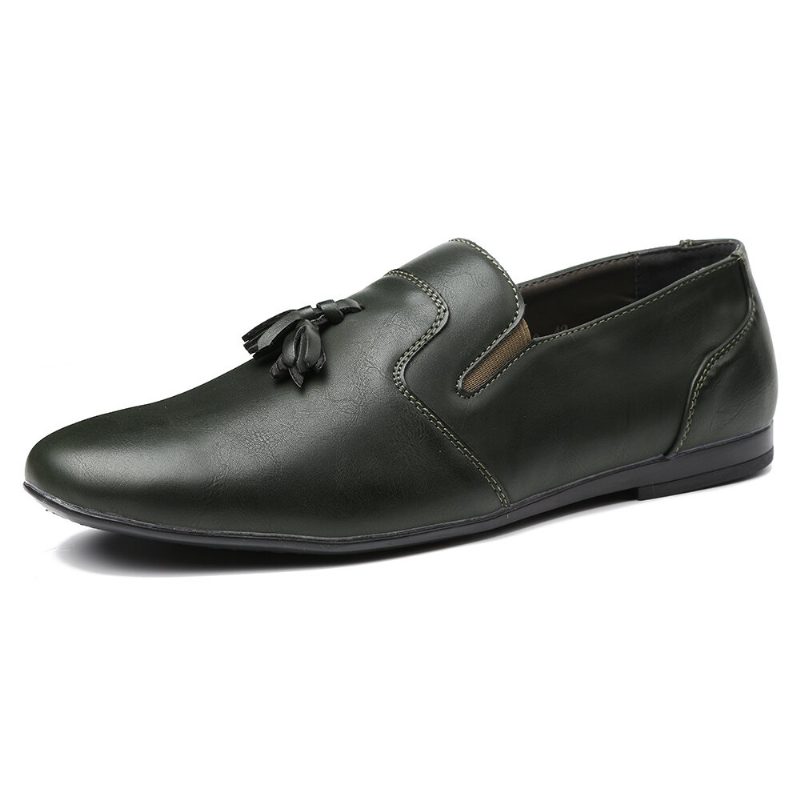 Menn Sklisikker Dusk Dekorasjon Slip On Casual Leather Oxfords