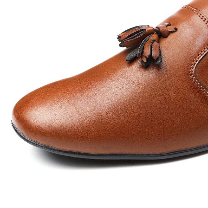 Menn Sklisikker Dusk Dekorasjon Slip On Casual Leather Oxfords