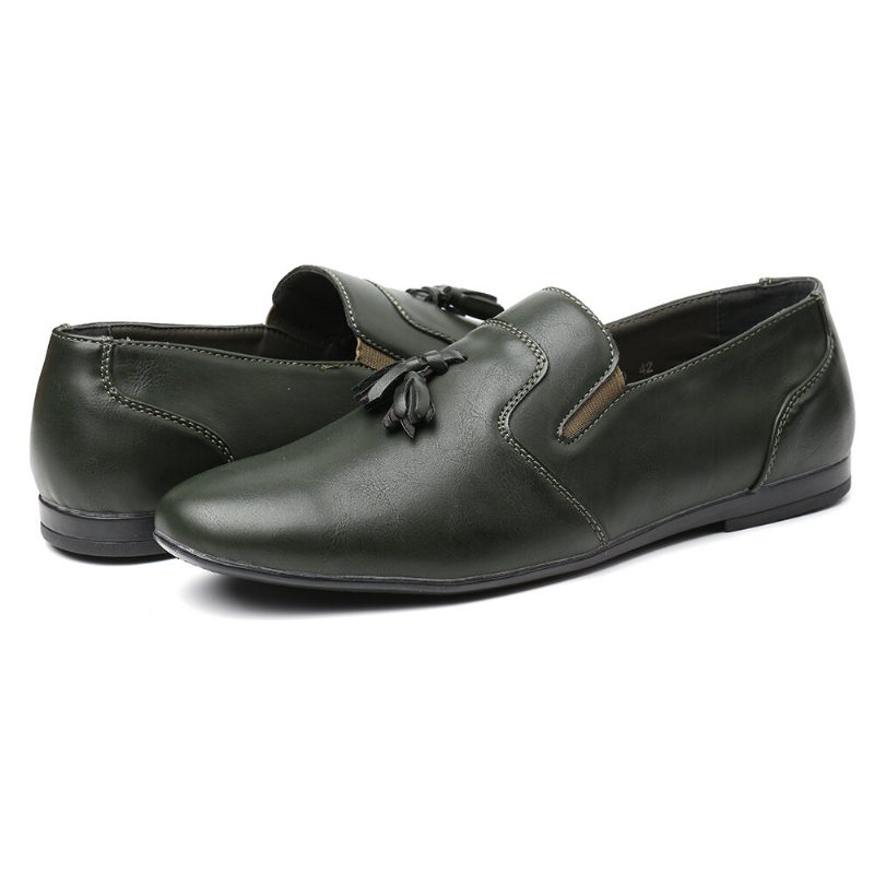 Menn Sklisikker Dusk Dekorasjon Slip On Casual Leather Oxfords