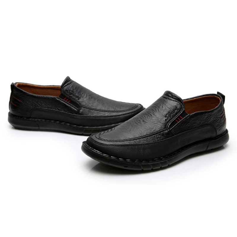 Menn Sklisikre Slip-on Elastisk Bånd Myk Såle Årsak Daglig Oxfords