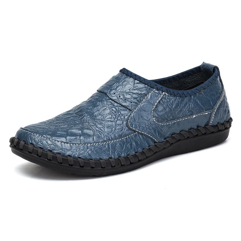 Myk Kuskinn Håndsøm Casual Slip On Business Oxfords