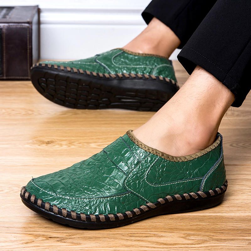 Myk Kuskinn Håndsøm Casual Slip On Business Oxfords