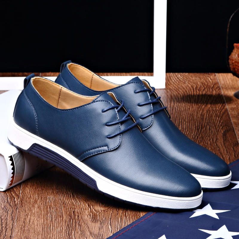 Mykt Skinn Casual Business Office Flate Oxfords