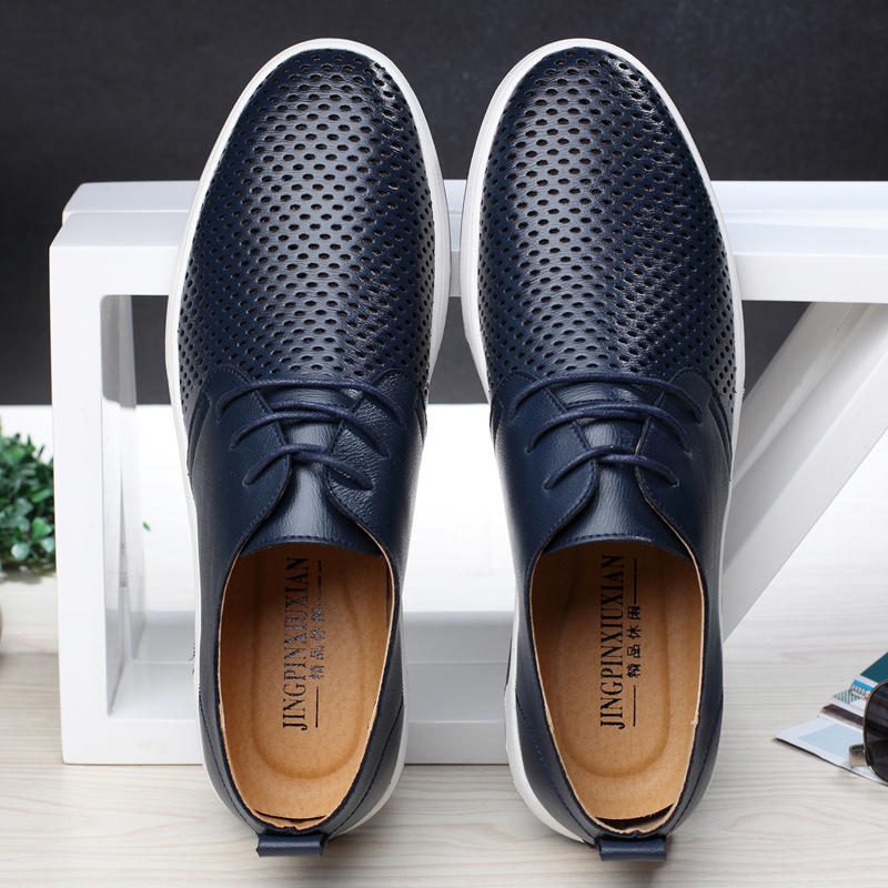 Mykt Skinn Casual Business Office Flate Oxfords