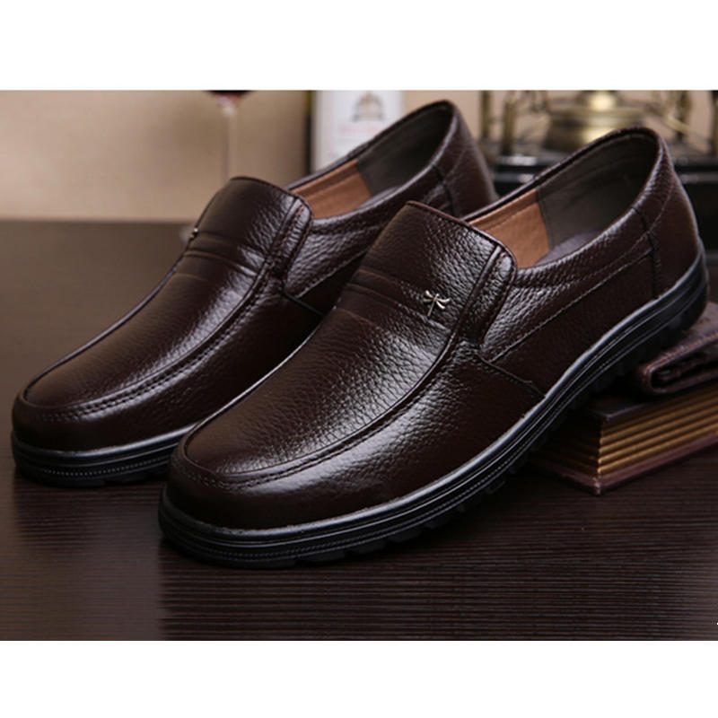 Retro Pure Color Sklisikre Casual Business Oxfords