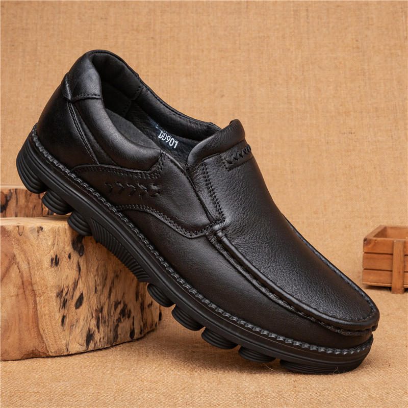 Retro Sklisikre Casual Business Office Leather Oxfords