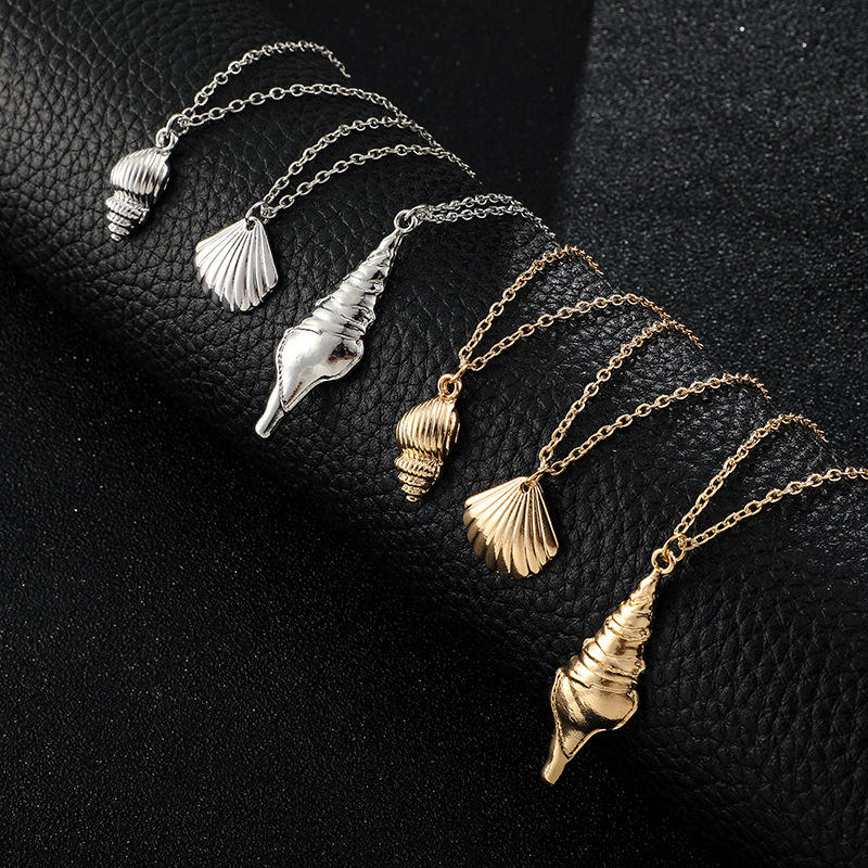 Bohemian Shell Anheng Flerlags Halskjede Conch Chain Halskjede Vintage Smykker For Kvinner