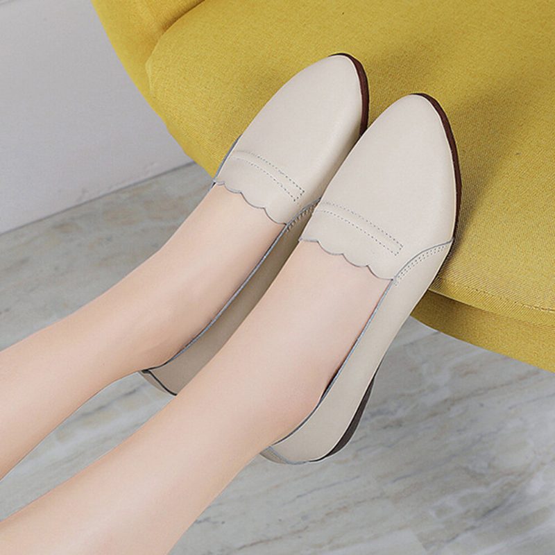 Blondekant For Kvinner Behagelig Myk Såle Uformell Slip On Flats Loafers