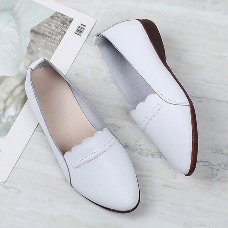 Blondekant For Kvinner Behagelig Myk Såle Uformell Slip On Flats Loafers