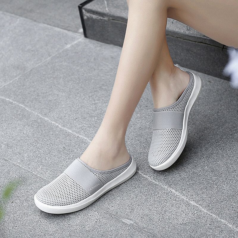 Dame Casual Mote Mesh Komfortable Slip-on Loafers