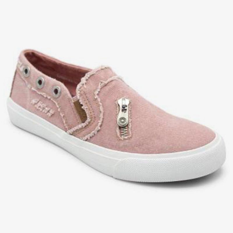 Dame Glidelås Dekorasjon Elastisk Bånd Slip On Canvas Casual Flats