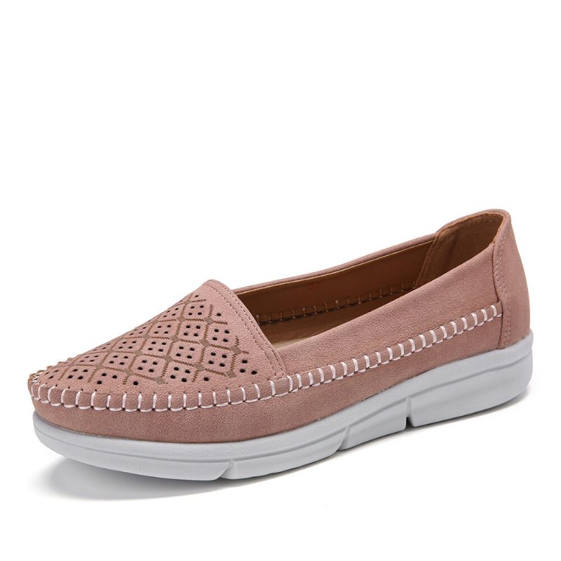 Dame Hollow Comfy Massasje Myk Såle Casual Flats