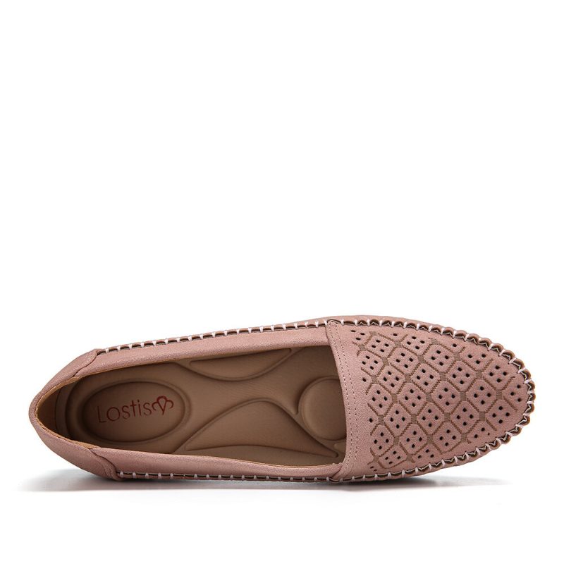 Dame Hollow Comfy Massasje Myk Såle Casual Flats