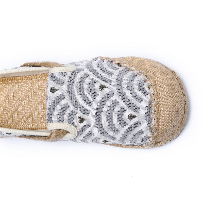 Dame Lin Comfy Bærbar Rund Toe Casual Espadrille Flate Loafers