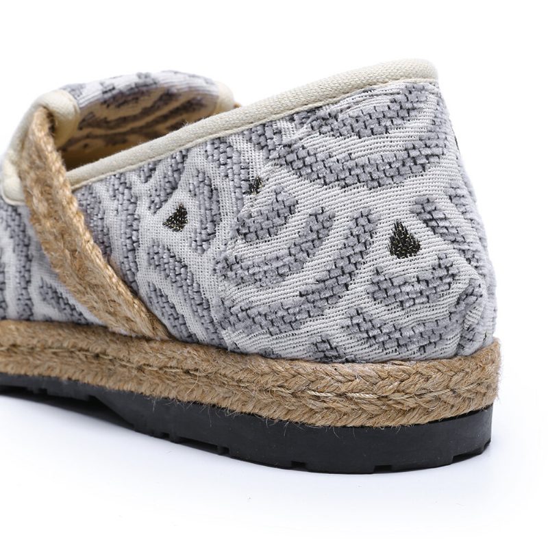 Dame Lin Comfy Bærbar Rund Toe Casual Espadrille Flate Loafers