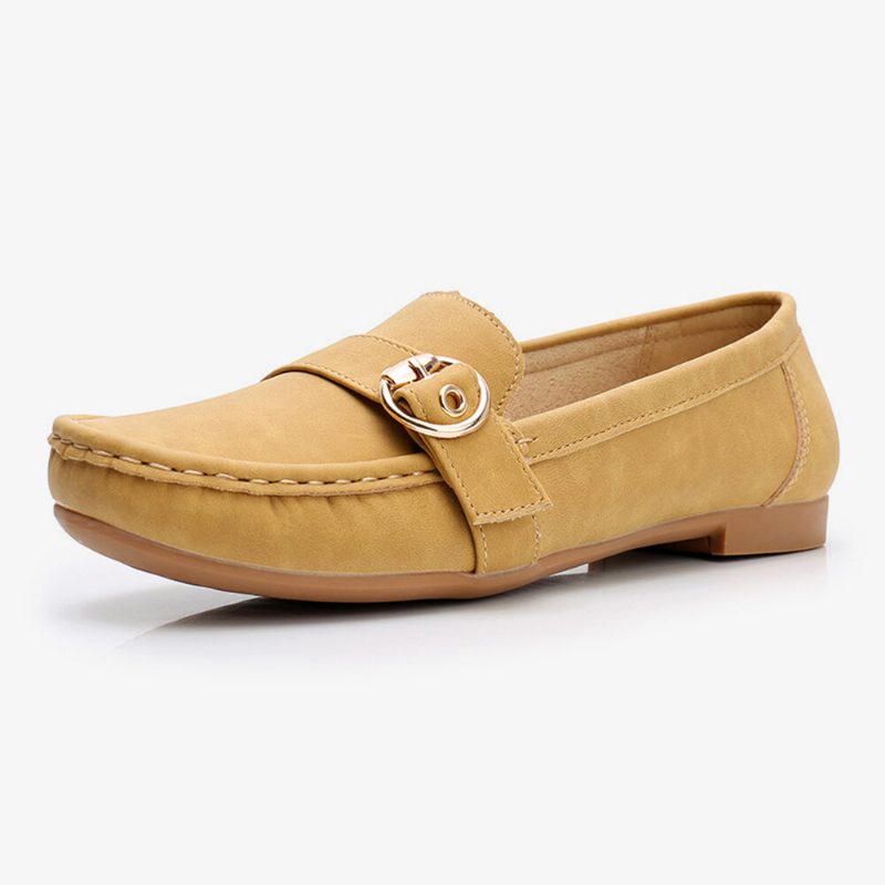 Dame Myk Såle Metallspenne Slip On Casual Daily Flats